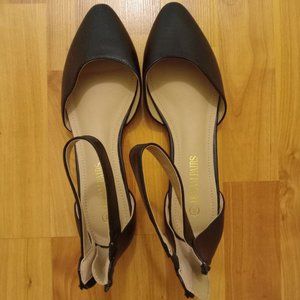 Dream Pairs Women's Low Wedge Ankle Strap Flats Shoes (Medium)